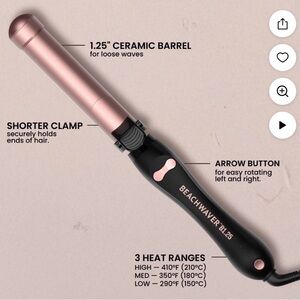 The Beachwaver Co. Black and Pink Ceramic Hair Curler